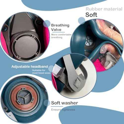 Respirator Mask with Filters, Paint Mask Reusable Welding Face Respirator Mask