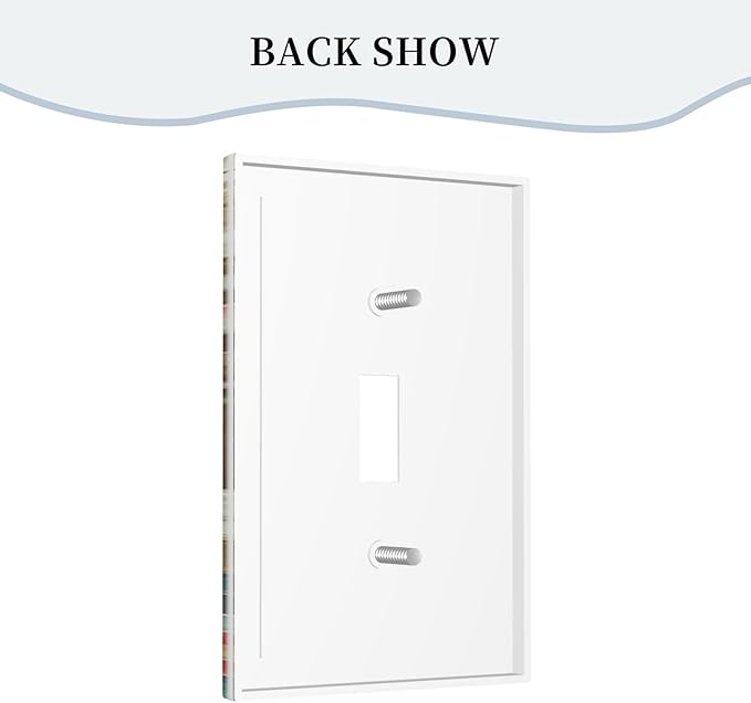 Asian Palace Traditional Bridge Cherry Blossoms Light Switch Covers 1 Gang Single Toggle Wall Plate Decorative Switchcover Electrical Switchplate for Country Living Decor
