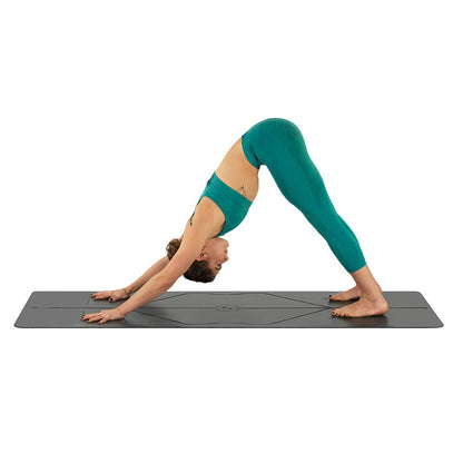 Liforme Travel Yoga mat – Patented Alignment System, Warrior-Like Grip, Non-Slip, Eco-Friendly, Ultra-Lightweight and Sweat Resistant, Made with Natural Rubber