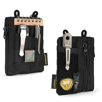 VIPERADE VE18-S Small EDC Pouch, Mini EDC Pocket Organizer for Men, EDC Pocket Organizer, 3 Slots with 2 Zipper Pockets Multitool Pouch