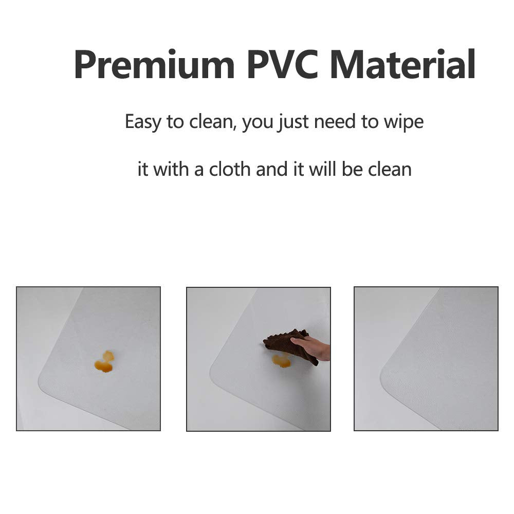 HOMEK Chair Mat for Hardwood Floor, 53”x 45” Office Chair Mat, Floor Mat for Office Chair, Clear Desk Chair Floor Mat for Computer Desk