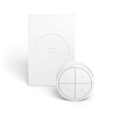 Philips Hue Wall Tap Dial Light Switch, Portable, White - 1 Pack - Requires Hue Lights and Hue Bridge - Smart Home - Easy, No-Wire Installation