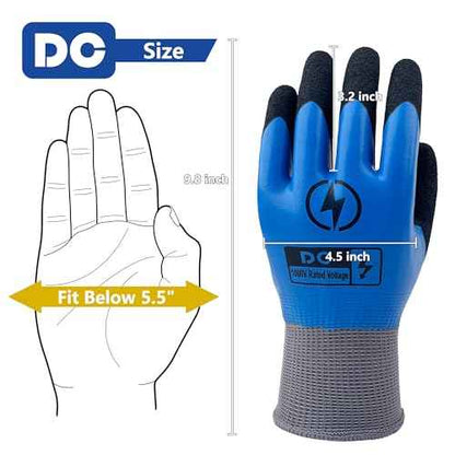 2 Pairs Insulated Electrician Gloves 1000V Voltage Resistant Flame Retardant Work Gloves, Electrical Rubber Non-slip Texture Design for Electricians Prevent Shock