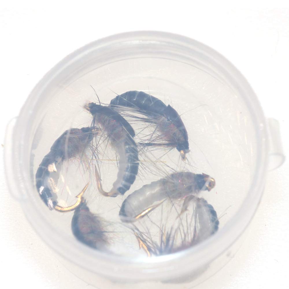 Greatfishing 6pc #12 Super Sturdy Realistic Nymph Scud Flies for Trout Nymph Beadhead Fishing Wet Assortment Flies