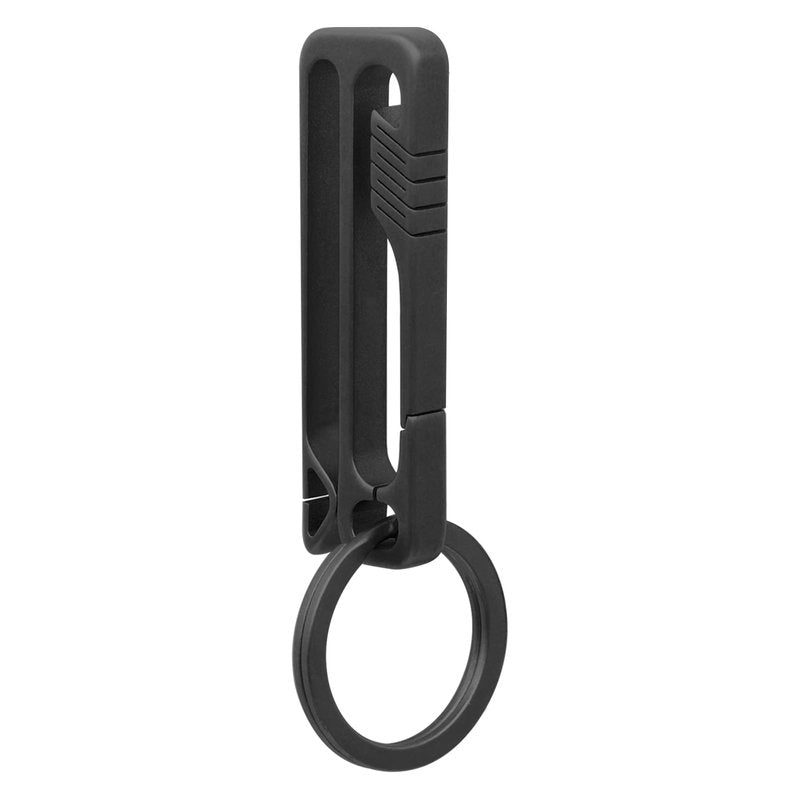 PJYTAC Black Titanium Belt Key Holder Heavy Duty Quick Release Keychain Clip with Titanium Key Ring for Men and Women