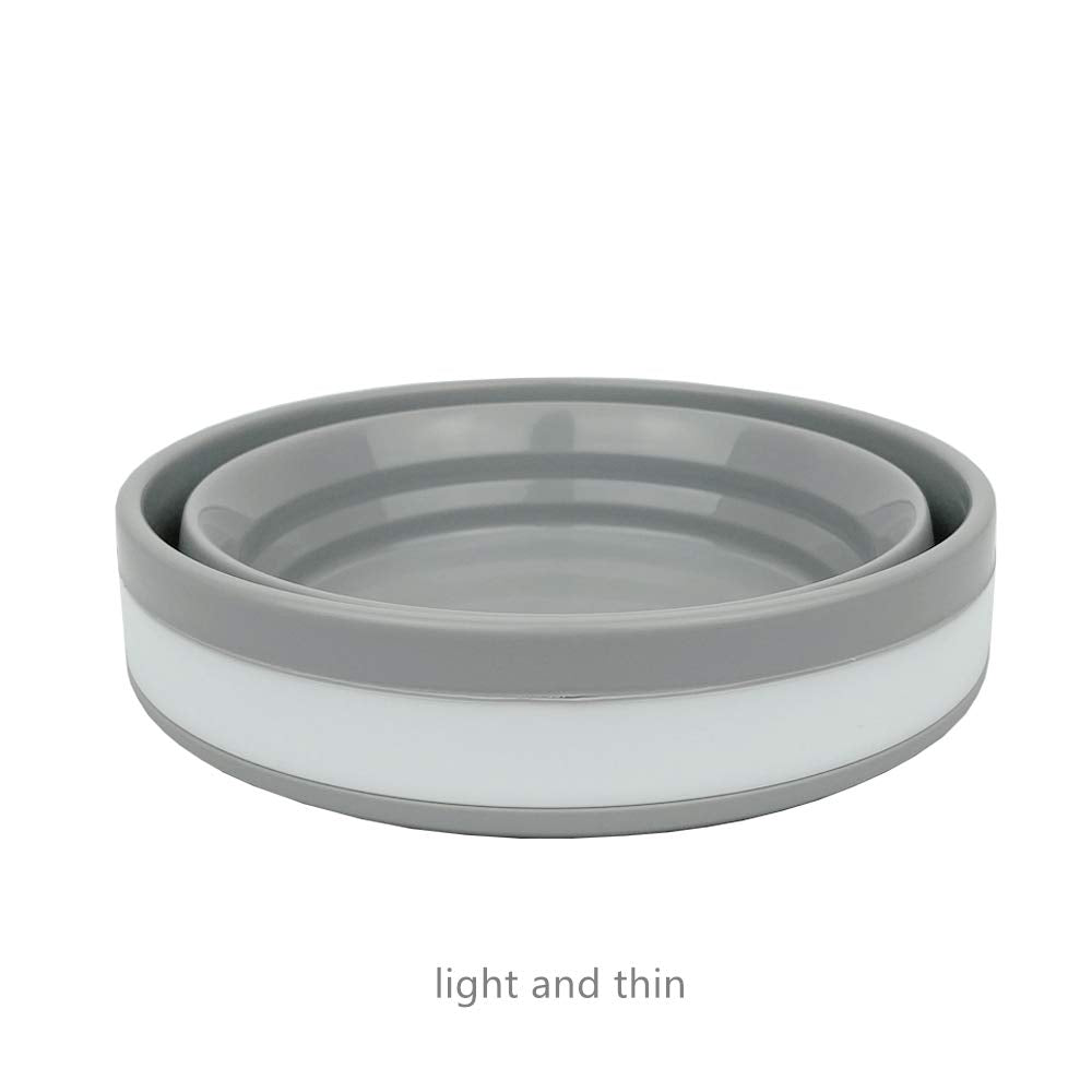 CARTINTS 950ml Collapsible Bowls-Silicone Food Storage Containers-Prep/Storage Bowls with Lids-Silicone Lunch Containers, Ideal for Travel and Camping (Blue)