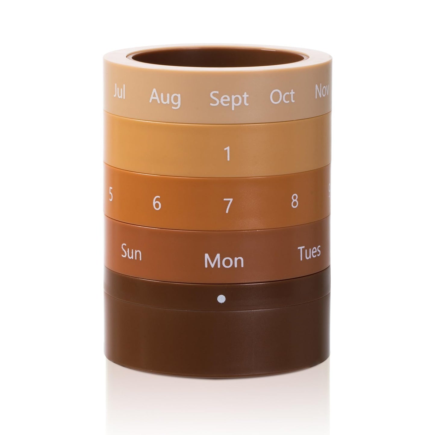 Comix Calender Pen Holder for Desk, Cute Pencil Holder Pen Organizer, Brown Platsic Pen Pencil Cup for Home School Office Supplies