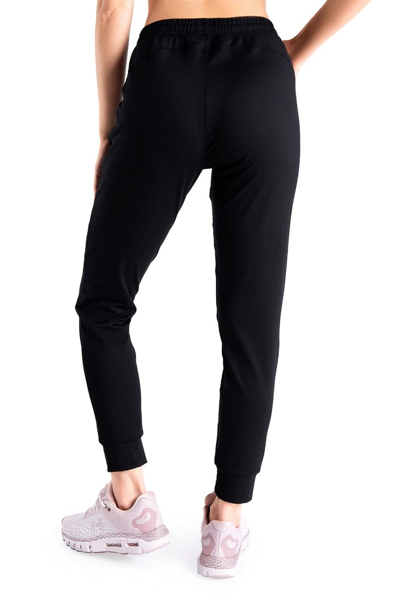 Yogipace Women's UPF 50+ Lightweight Jogger Pants with Pockets, Casual Sweatpants for Gym, Yoga, Travel,28",Black,Size S