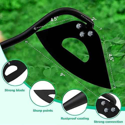 Garden Hoe for Weeding,Heavy Duty Weeding Hoe for Fast Weeds Grass Removal,Loosening Soil Digging Planting Ridging,55 Inch Long Handle,Hardened Hollow Eye Hoe Garden Tools for Garden Flower Beds