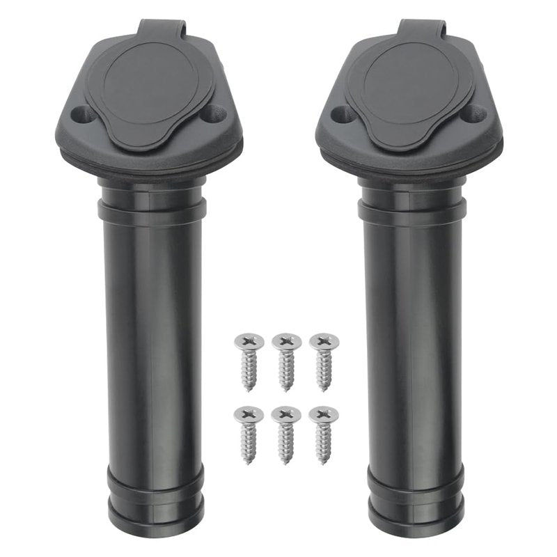 WMYCONGCONG 2 PCS Kayak Deck Fishing Rod Holder Plastic Flush Mount Fishing Boat Rod Holder w/Cap Cover for Kayak Boat Canoe