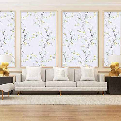WENMER Beige Floral Peel and Stick Wallpaper - 17.71"x118" Modern Floral Removable Wallpaper for Bedroom, Cabinets, Kitchen Backsplash, Staircase, Shelf Backing