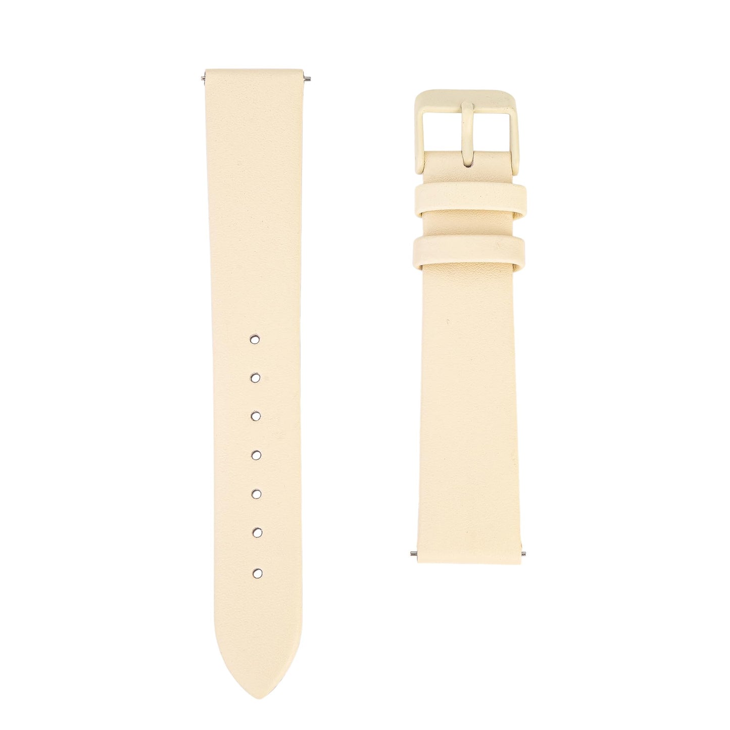 Wristology Replacemnt Watch band - Beige Leather 18mm - Quick Release - Easy Change Mens | Womens Strap 18-LB001