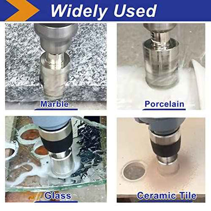 3 1/4 Inch (85mm) Diamond Hole Saw with Pilot Bit, Diamond Tip Coated Bits 3.25" for Drilling Porcelain Tile, Granite, Ceramic, Marble, Glass, Stones, 1 3/8" Depth of Cut