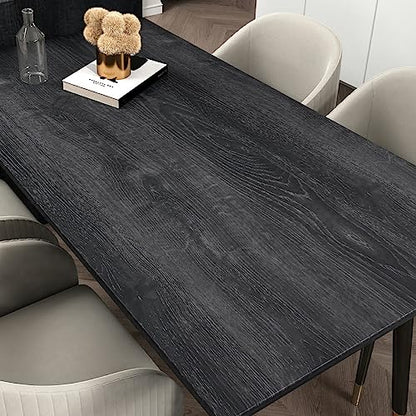 Grey Wood Contact Paper for Countertops Matte Grey Black Wood Peel and Stick Wallpaper 15.7" X78.8 Retro Dark Grey Wood Grain Contact Paper for Cabinets and Drawers Waterproof Vinyl Films