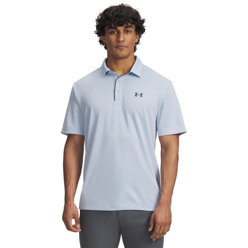 Under Armour Men's Tech Golf Polo, (455) Blue Calm / / Pitch Gray, 3X-Large Tall