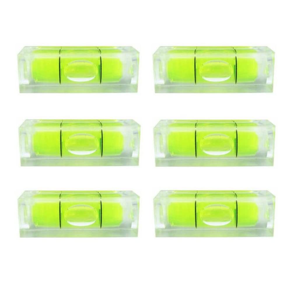 SIZIKJXGHWYI 6Pcs Small Bubble Level 10x10x29mm Mini Square Spirit Level Picture Hanging Levels Mark Measuring Instruments Layout Tools