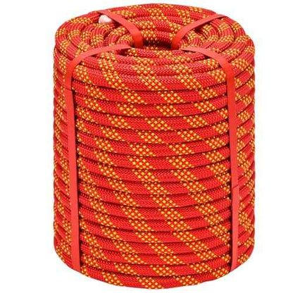 Arborist Rigging Rope - Red 1/2 in x 150 Ft Static Bull Rope for Climbing Tree Felling Pulling Various Outdoor Applications Construction Swing Sailing