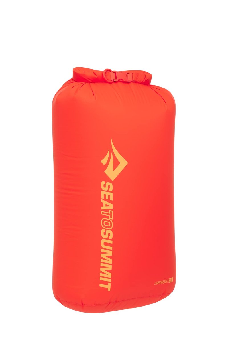 Sea to Summit Lightweight Dry Bag, Multi-Purpose Dry Storage, 20 Liter, Spicy Orange