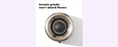 NEW OXO Good Grips Contoured Mess-Free Salt Grinder, Gray, One size