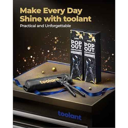 toolant 7-Inch Black Gold Adjustable Plier Wrench, CR-V Steel Smooth Parallel Jaws with Pouch ? Suitable for Nuts, Pipes, Plumbing, Auto & Repairs, Suitable Gift for DIYers