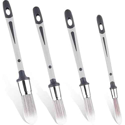 4-Pack Paint Brushes for Walls Painting - 0.4", 0.5", 0.6", 0.9", Trim Paint Brushes& Paint Edger Tool for Walls - Ideal for Baseboards, Furniture, Corners & Touch-Ups