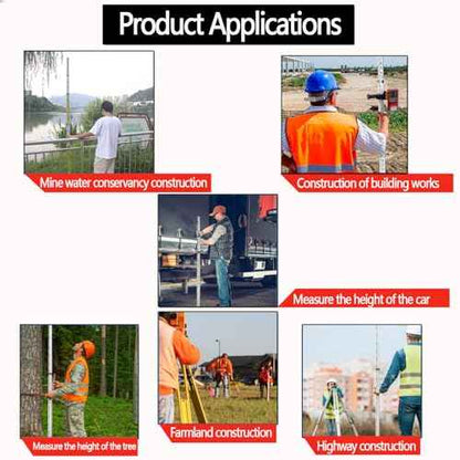 Grade Rod£¬16-Foot Aluminum Grade Rod - 10ths£¬Grade Stick,Grade Stick for Laser Level£¬Survey Rod£¬Grade Rods£¬Survey Pole£¬With Bubble Level, 5-Stage Telescopic£¬Double-Sided Scale Telescopic Leveling Rod