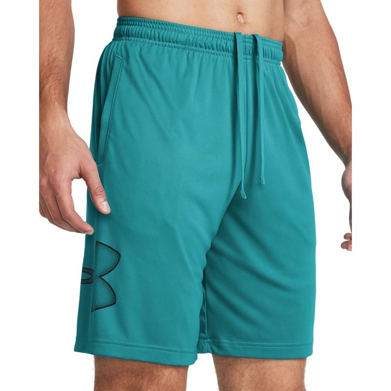 Under Armour Men's Tech Graphic 10" Shorts, (464) Circuit Teal / / Black, X-Large Tall