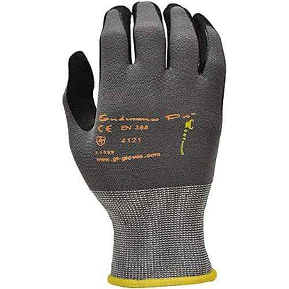 G & F Products Endurance Pro Seamless Knit Nylon Gloves with Micro Form Nitrile Grip, XLARGE (Pack of 12) (1529XL-DZ) Black