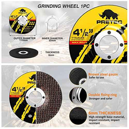 Grinding & Cutting Wheels 4 1/2 inch Set,Angle Grinder Wheel Set,Cut Off Wheels 8 PCS,Grinding Wheel,4.5¡± Flap Discs for Angle Grinder for Cutting Grinding 8+1+1 PC