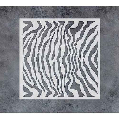 GSS Designs Zebra Stencils for Painting on Wood Canvas Paper Fabric Floor Wall Tile Zebra Skin Stencils 12x12Inch Reusable DIY Art and Craft Stencil