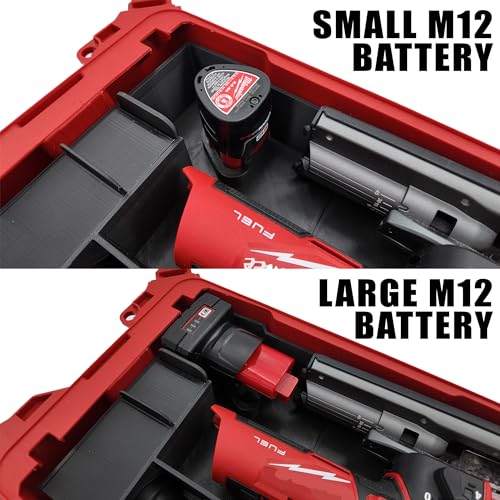 M12 Jigsaw Packout Organizer and blade storage for Milwaukee Compact Organizer - Tool, Accessory, and Battery Liner for Enhanced Protection