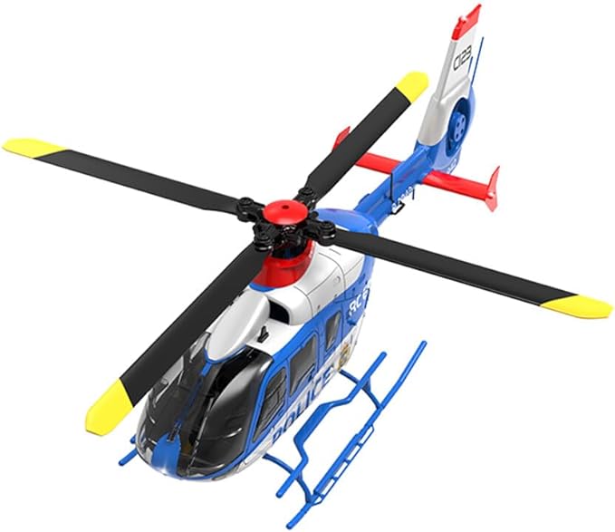 RC ERA C123 EC135 6CH RC Helicopter 1/36 Scale Military Aircraft Single-Rotor Gyroscopic Stabilization with Altitude Hold/One-Key Take Off for Beginners &amp Adults -RTF/2 Battery