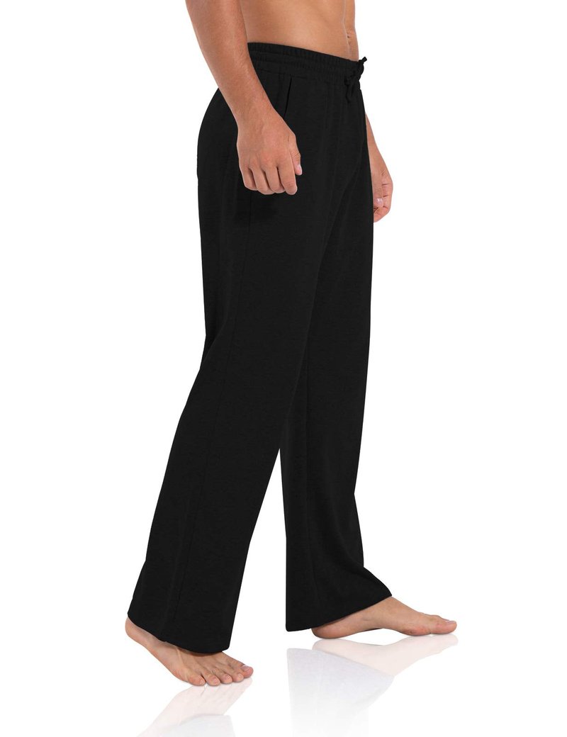 Agnes Urban Men's Joggers Sweatpants Open Bottom Straight Leg Casual Loose Fit Running Athletic Jersey Pants with Pockets