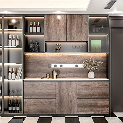 AbaBoorty 85''x15.8'' Classic Gray Oak Wood Wallpaper Peel and Stick Wood Look Vinyl Wrap for Cabinets Shelves