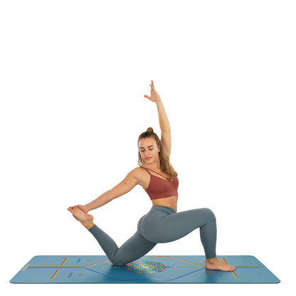 Liforme Travel Yoga mat – Patented Alignment System, Warrior-Like Grip, Non-Slip, Eco-Friendly, Ultra-Lightweight and Sweat Resistant, Made with Natural Rubber