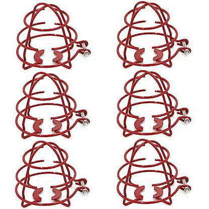 (6 Pack) 1/2" Fire Sprinkler Head Cage Guard Protector Fire Extinguishing System Sprinkler Bracket Red