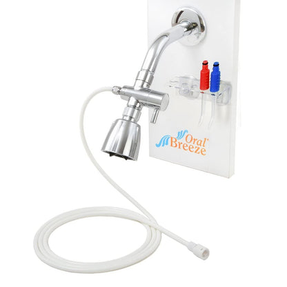 Oral Breeze ShowerBreeze | Oral Irrigator & Water Pick Teeth Cleaner for Braces, Gums, Implants | Shower-Powered, No Batteries, No Mess | Adjustable Pressure & Unlimited Warm Water