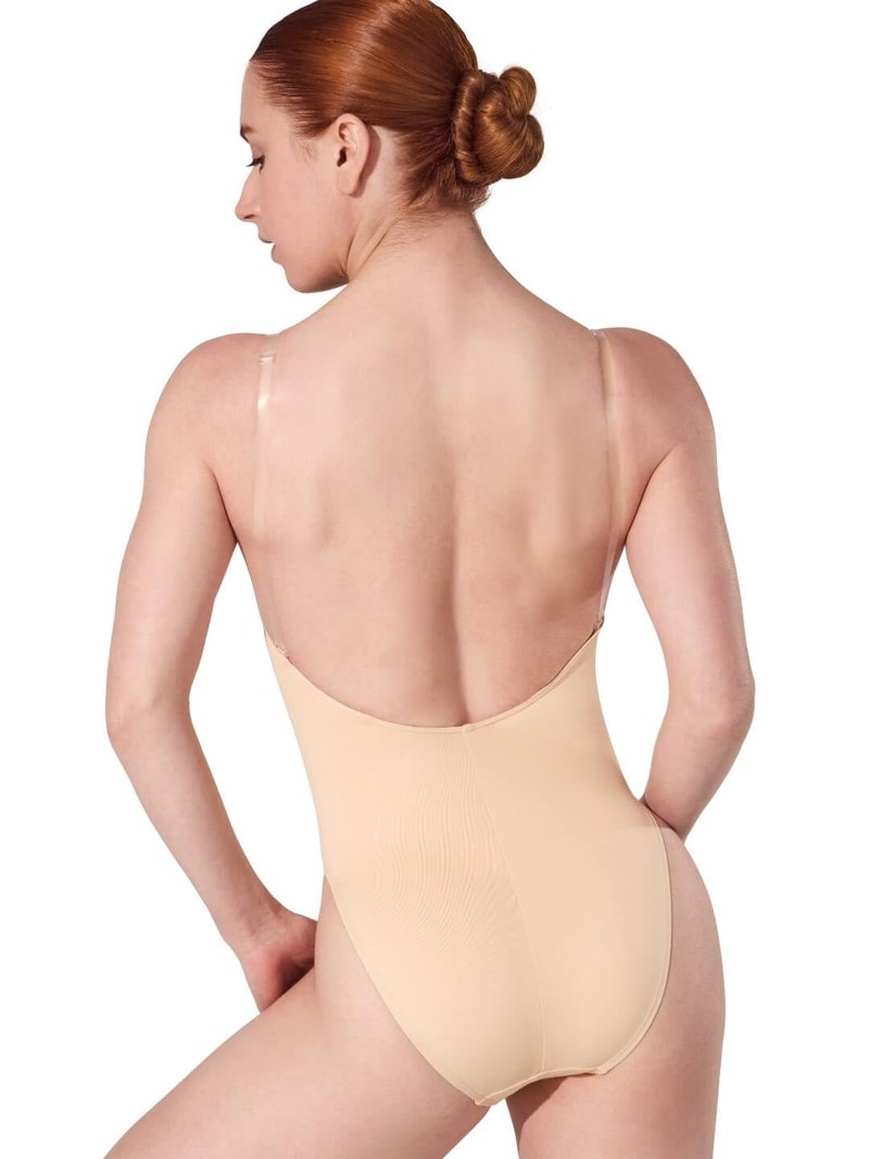 Capezio womens Camisole Leotard With Adjustable Straps Shirt, Nude, X-Small US