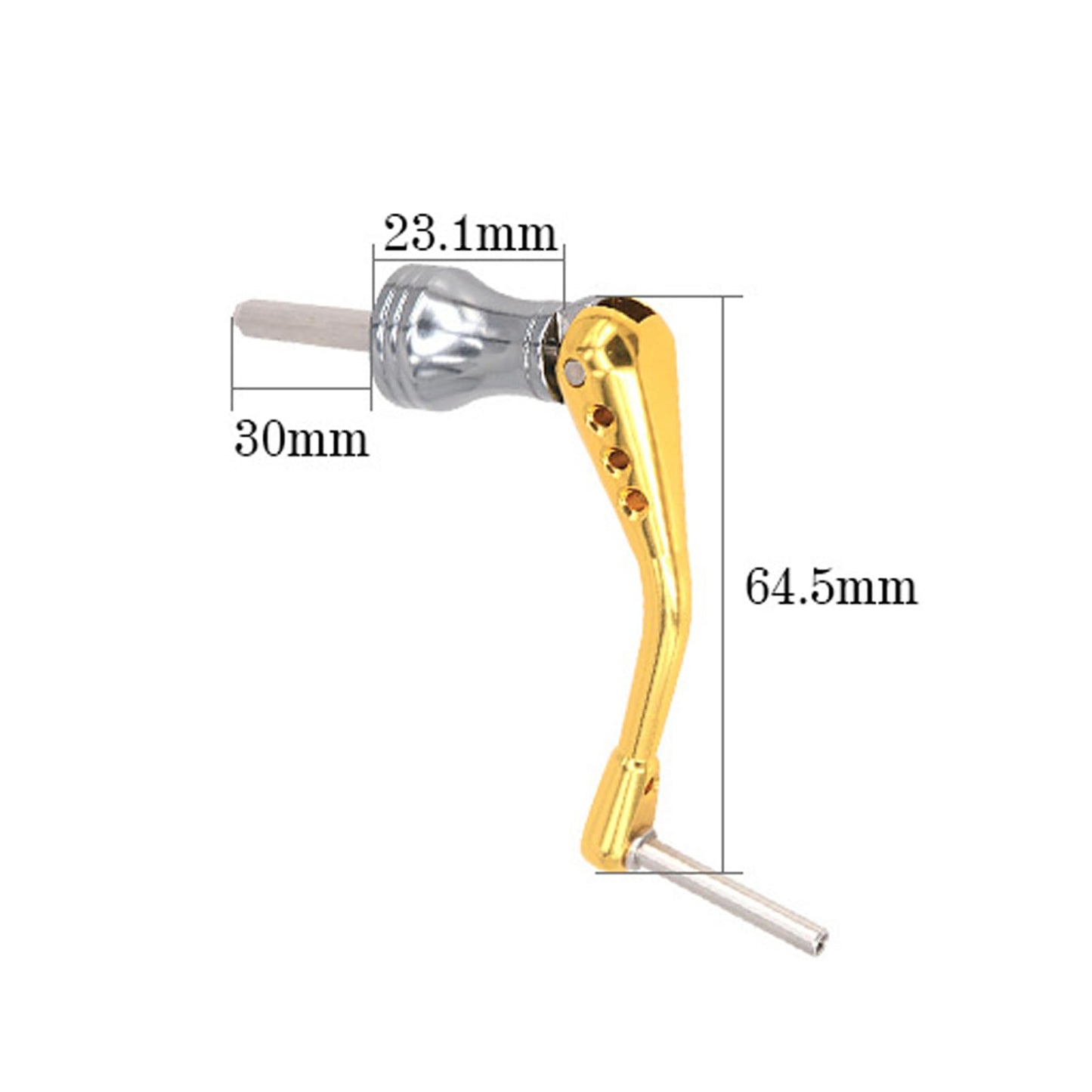 Fishing Reel Handle, Square Shaft Replacement Spinning Handle, EVA Reel Knob Power Handle Arm Grip (L)