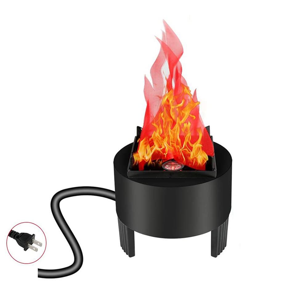 Lancoon 3D LED Fake Fire Flame Light, Artificial Flickering Flame Lamp Bulb Electric Campfire Effect Indoor for Christmas Halloween Festival Event Party Club Decoration