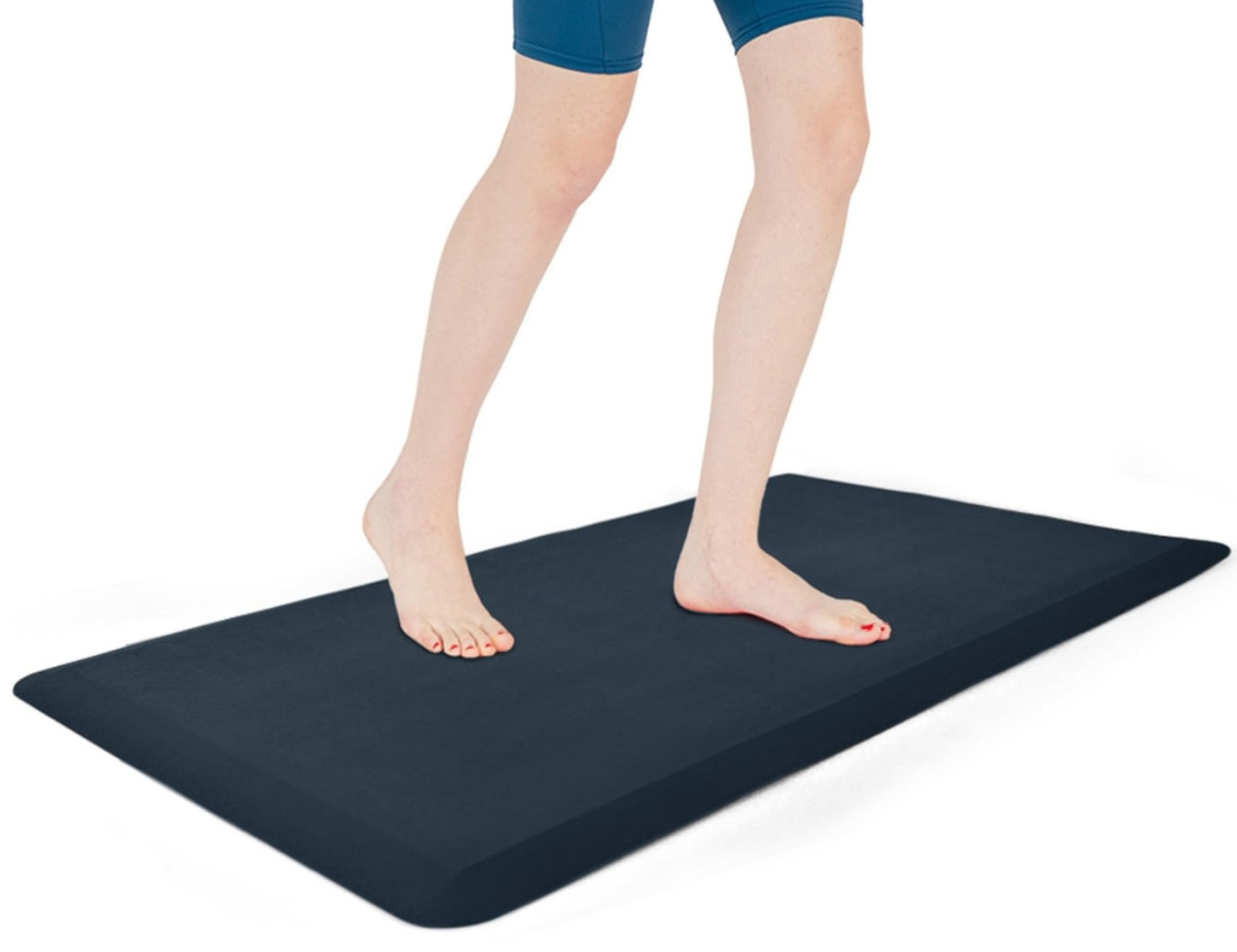 Art3d Anti Fatigue Mat - 1/2 Inch Cushioned Kitchen Mats - Comfort & Non Slip Cushion for Standing Desk, Office or Garage Floor (17.3"x28", Majolica Blue)