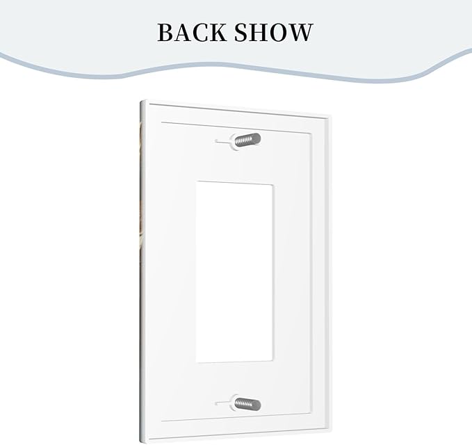 Decorative Art Light Switch Covers Gilded Bloom 1 Gang Rocker Outlet Decorative Switch plate Faceplate GFCI Light Switch Covers for Home Decor