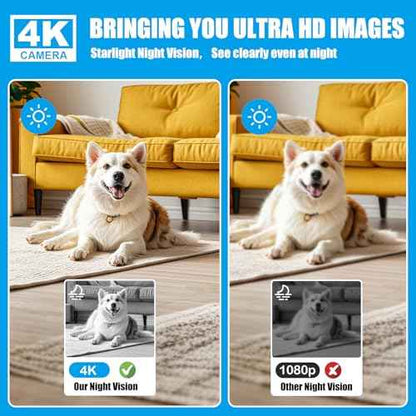 5G WiFi Hidden Spy Camera - 4K HD Indoor Security Cam, AI Motion Detection, Long Battery Life, Night Vision, Wireless Mini Cameras for Home/Baby/Pet (Camera)