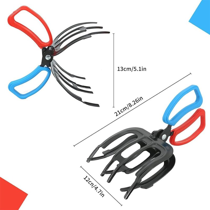 SMILEASE 3 Claw Fish Gripper, Metal Fishing Pliers Gripper, Non-Slip Fish Grabber Tool, Multifunctional Fish Grips Clamp for Catch and Release, Lightweight Fishing Accessories (2 Claw, 1pcs)