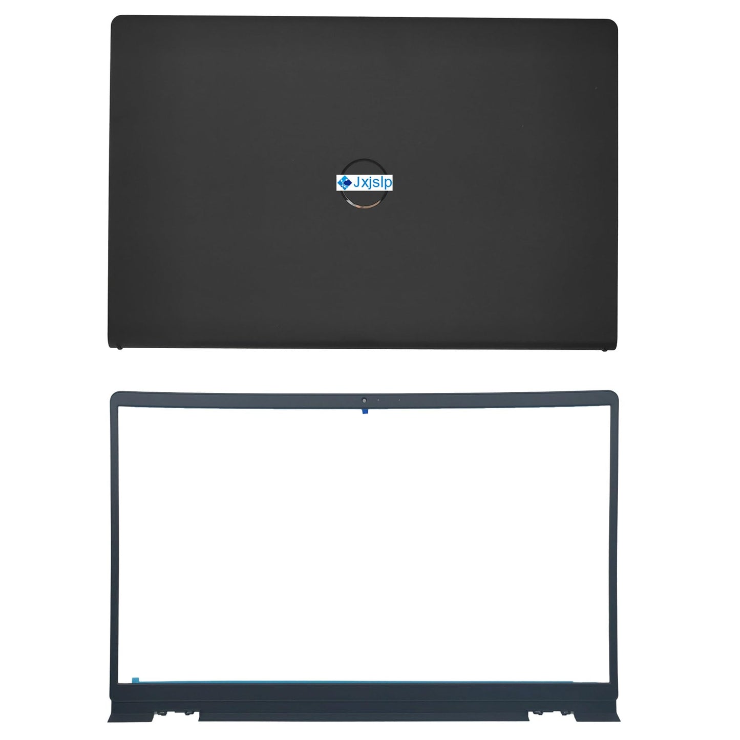 Jxjslp Replacement LCD Back Cover Top Case Lid Front Bezel Frame with Hinges for DELL Inspiron 15 3510 3511 3515 Series Laptop 0WPN8 00WPN8 9WC73 09WC73 AP3LE000901 Black