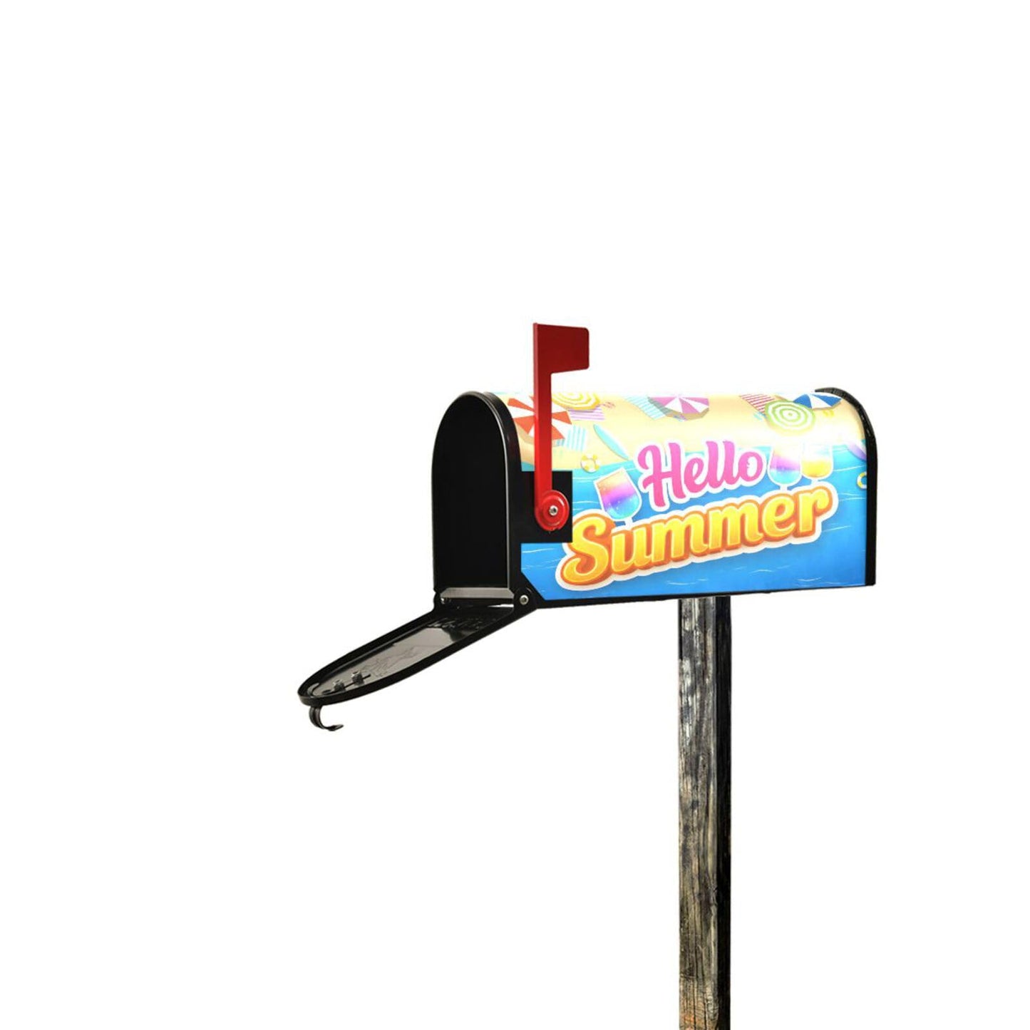 ALAZA Summer Time with Beach Magnetic Mailbox Cover MailWraps Garden Yard Home Decor for Outside Standard Size-18"x 20.8"