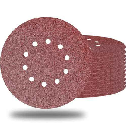 10 Pack 9-Inch 10 Hole 40 Grit Drywall Sandpaper -9" Aluminum Oxide Hook-and-Loop Sanding Disc for ?Drywall Sander Wood Furniture Finishing¡¦