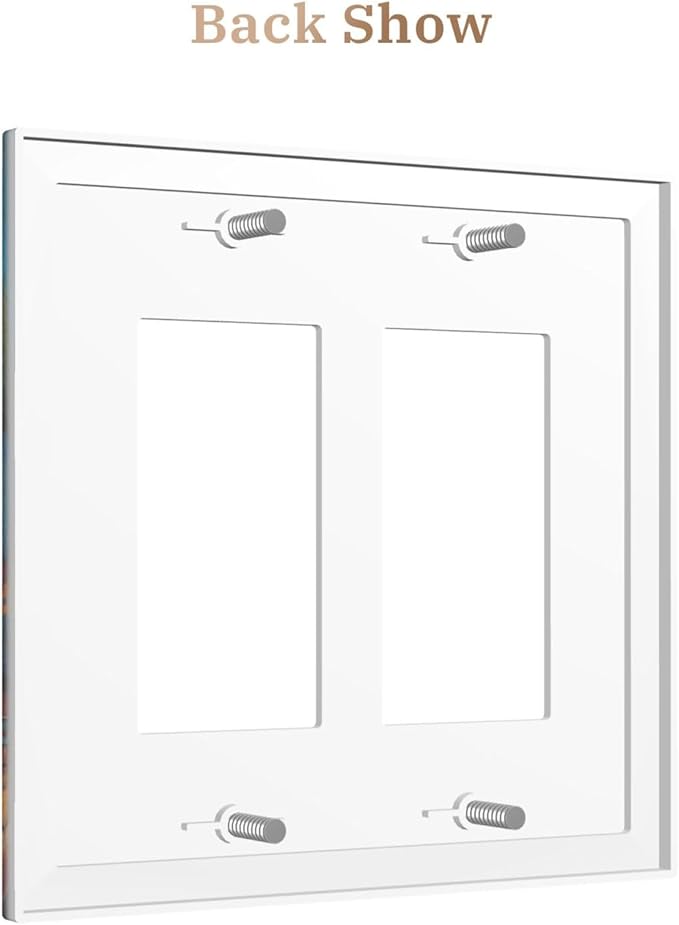 Decorative Art Light Switch Covers Mexican Sombrero & Serape Vibes 2 Gang Dual Rocker Outlet Switch plate Faceplate GFCI for Home Decor