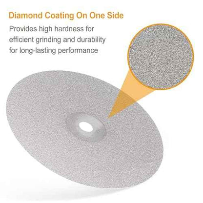 HARFINGTON Diamond Flat Lap Disc Set 8" x 1/2" Arbor 320/600/800/1200/3000 Grit Abrasive Wheel Lapping for Grinding Sanding Ceramics, Glass, Stones