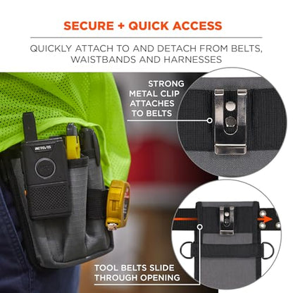 Ergodyne Squids Tool Pouch, Utility Knife Holster, Scanner Device Holder, Cell Phone Pocket